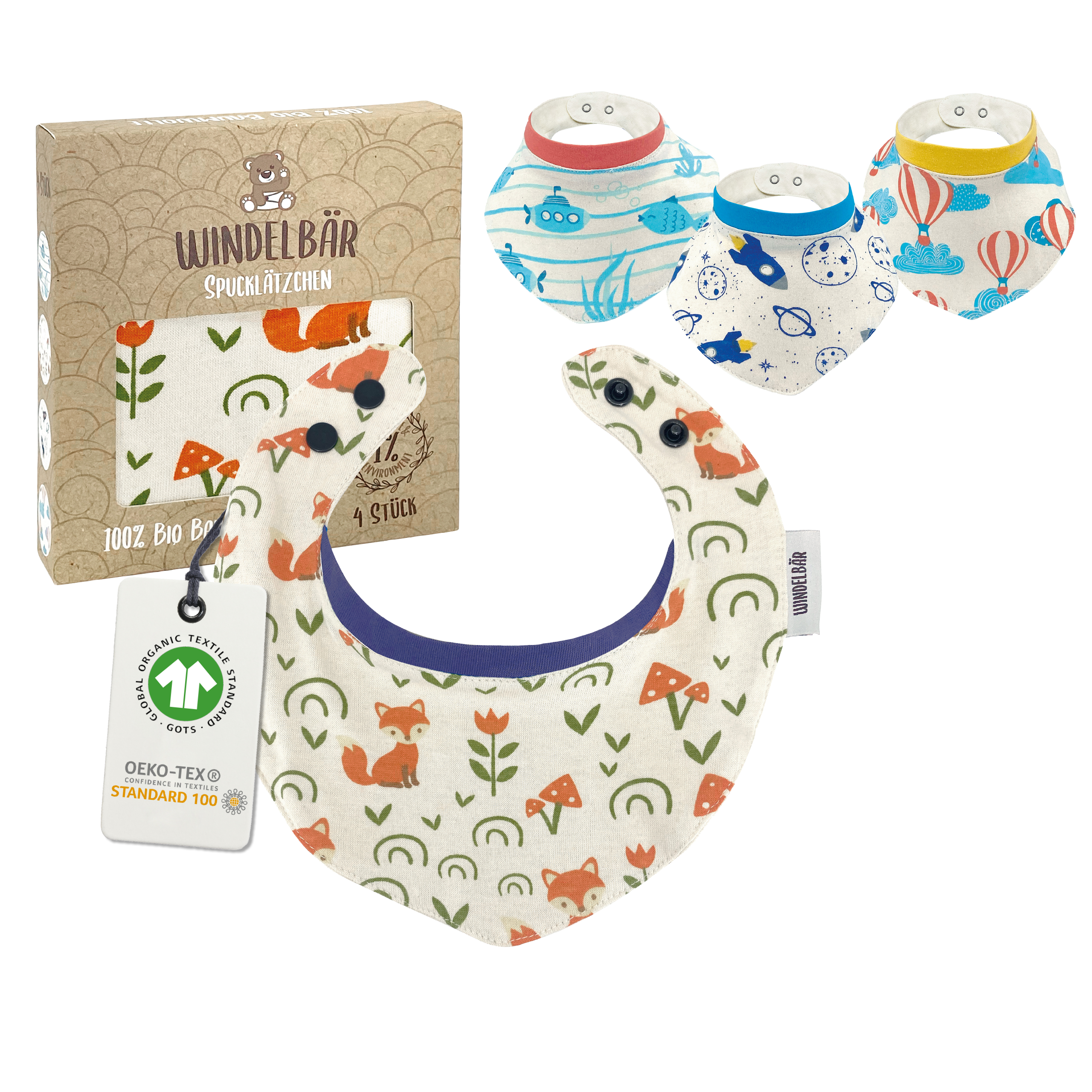 Spucklätzchen - 4er Set