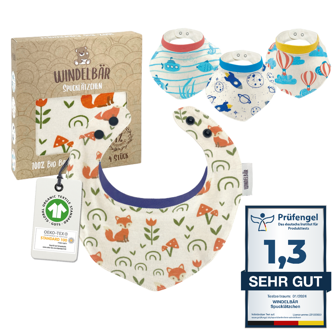 Spucklätzchen - 4er Set