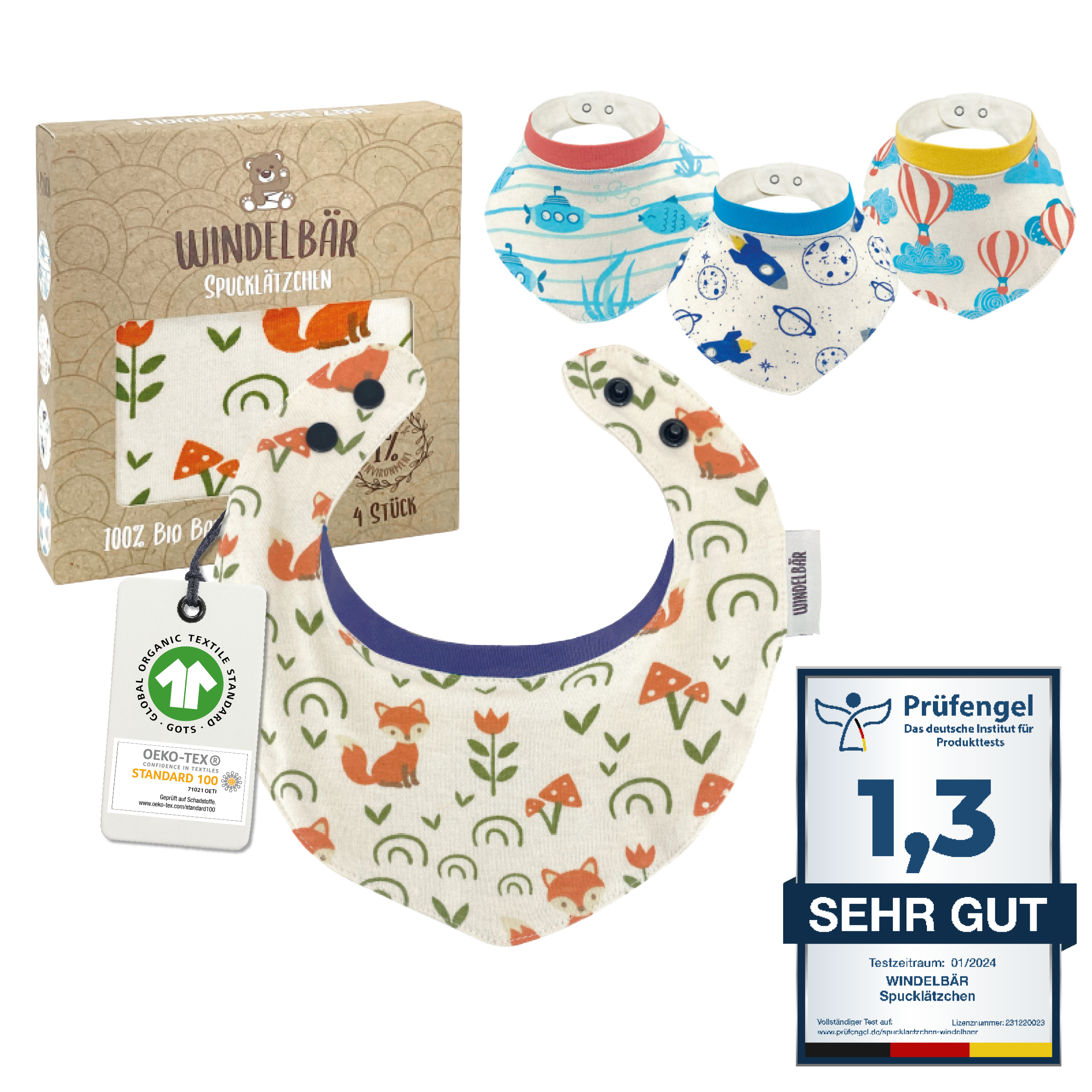 Spucklätzchen - 4er Set