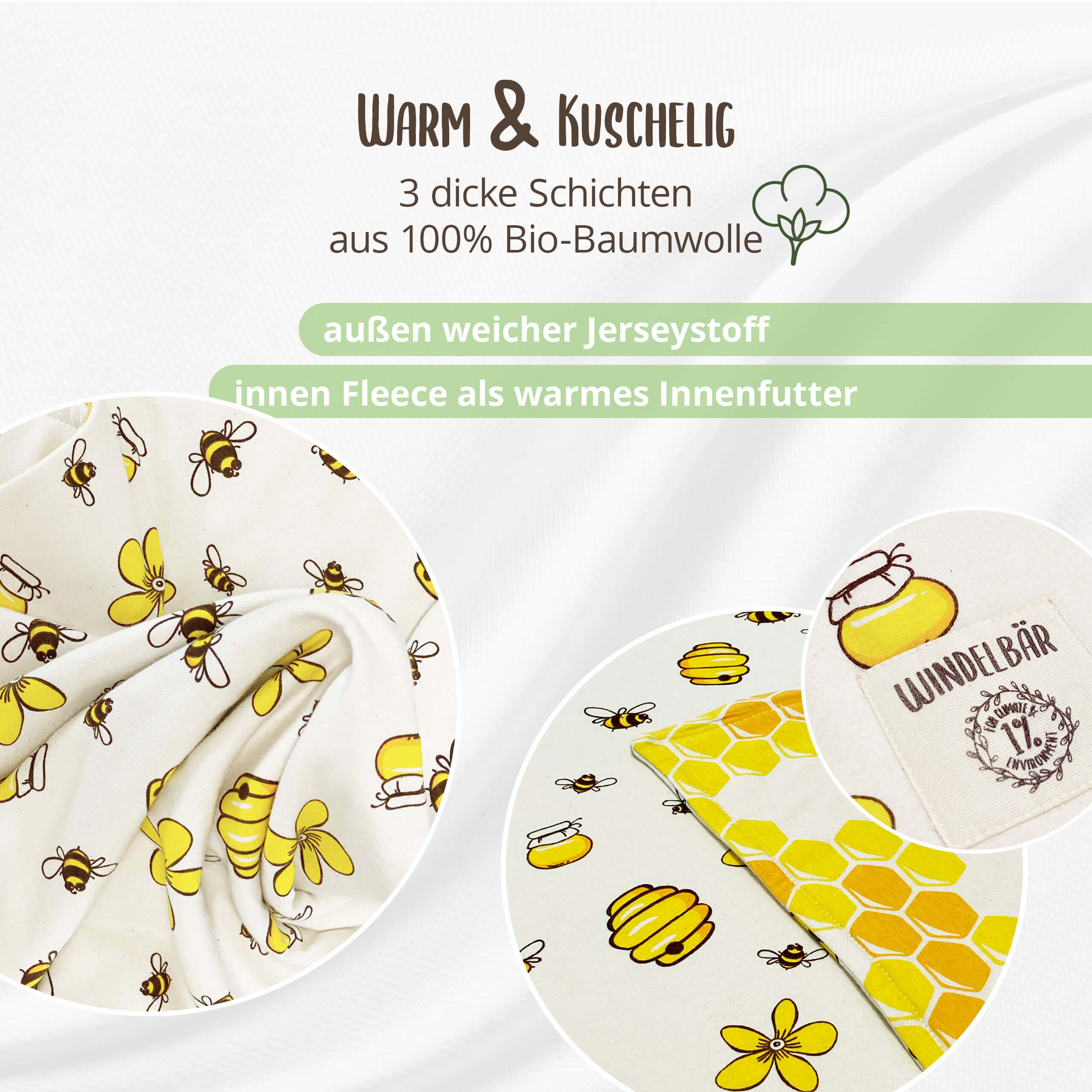 Babydecke - Bienen