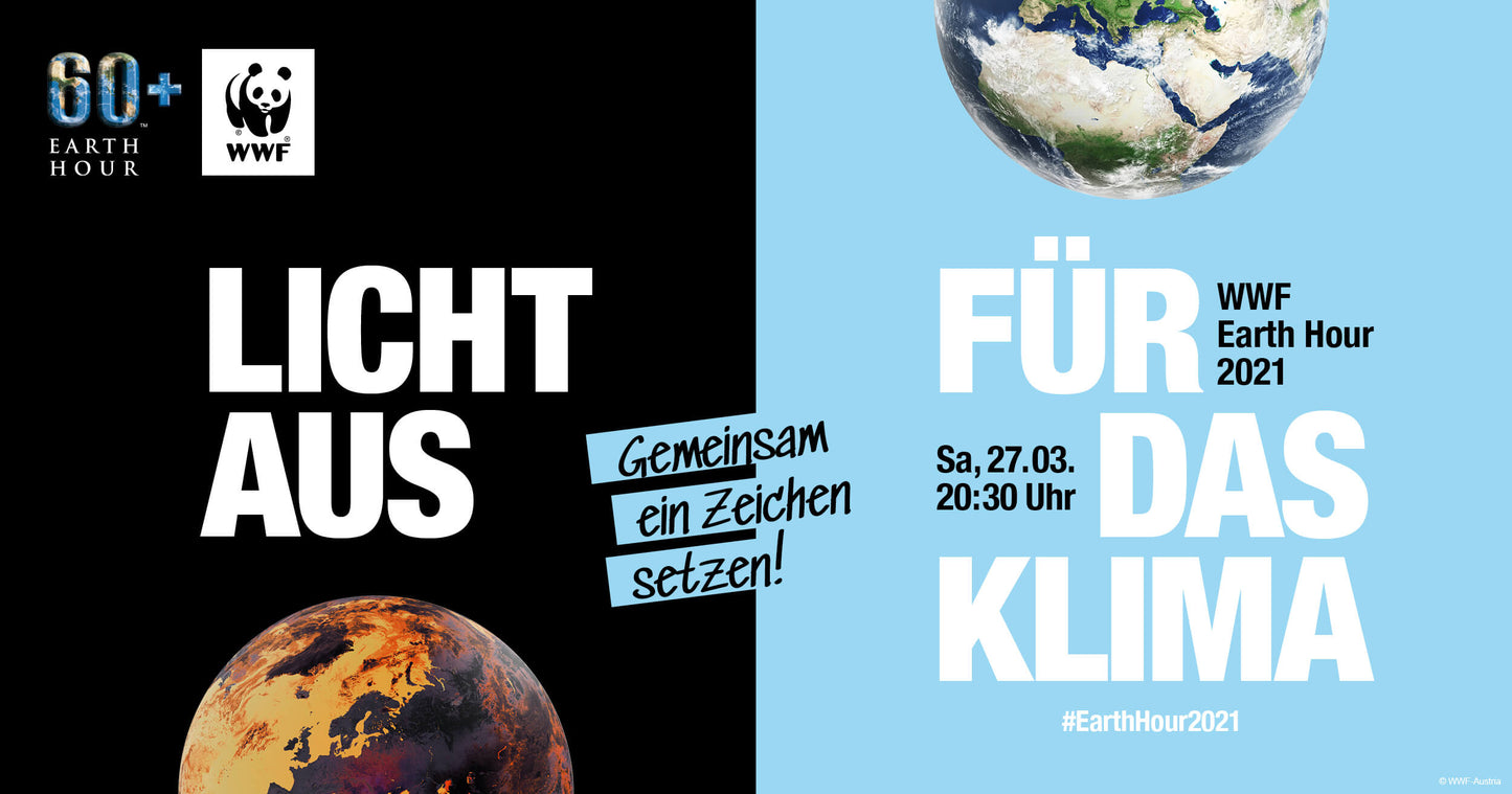 Plakat zur WWF Aktion Earth Hour