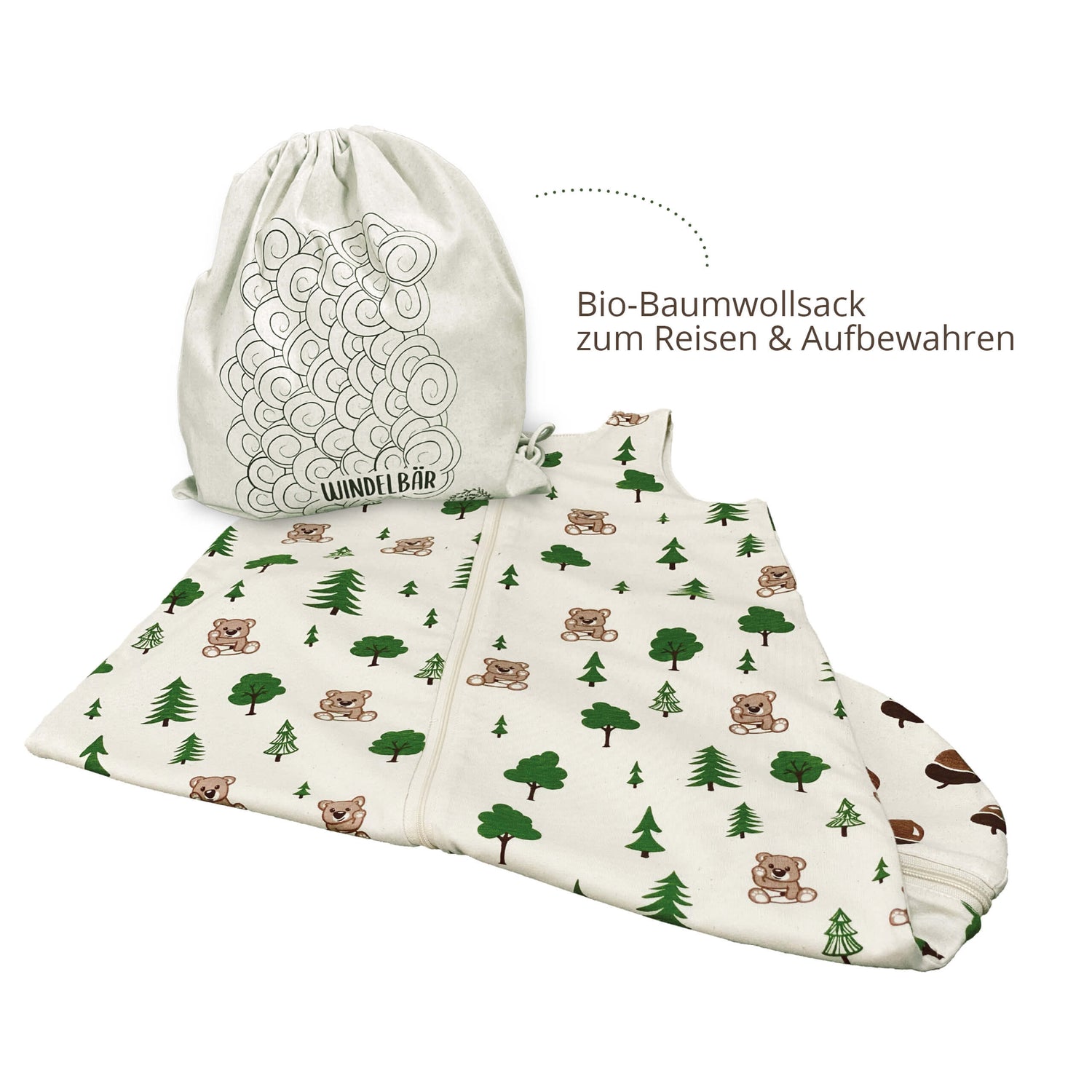schlafsack für zuhause Schlafsack Wald mitwachsend