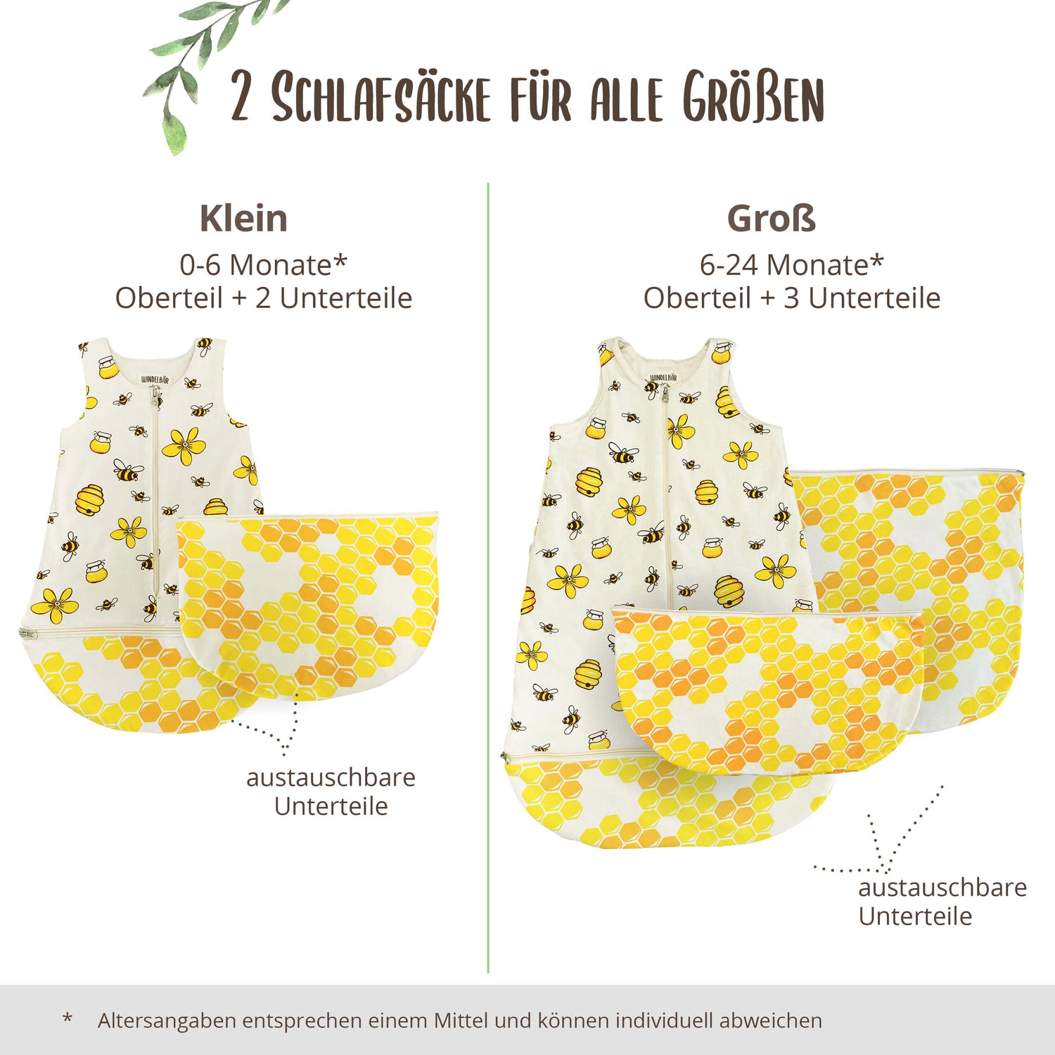 babix tropfen auf schlafsack Schlafsack Bienen mitwachsend