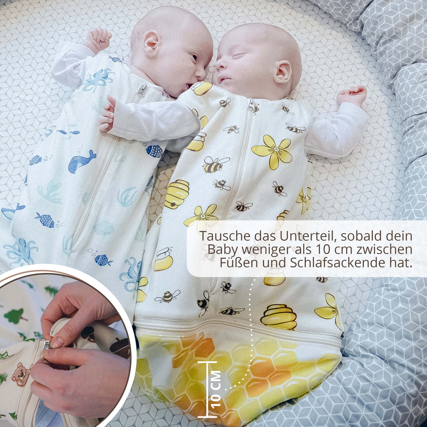 halber schlafsack baby Schlafsack Meer mitwachsend